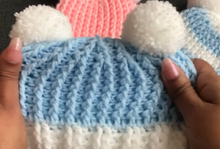 Load image into Gallery viewer, Crochet baby Hat, New Born Baby Crochet hat making Kit with Video Instructions and DIY material
