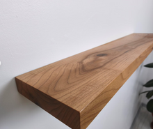 Load image into Gallery viewer, Wooden Floating Shelves, Custom Wood Shelves, Rustic Shelves, Bathroom Shelves with Bracket, Long Book Shelves,Kitchen Shelves
