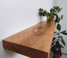 Load image into Gallery viewer, Wooden Floating Shelves, Custom Wood Shelves, Rustic Shelves, Bathroom Shelves with Bracket, Long Book Shelves,Kitchen Shelves
