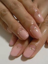 Light Pink Stone Nail Art Press On/ Fake Nails - Readymade /Ready to wear - for Girls and Women