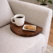 Load image into Gallery viewer, natural Wood , Handmade Wooden Sofa Tray | Clampable Couch Arm Tray | Modern Design, Organizer, Brown
