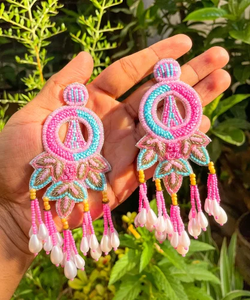 Bhavya's Earring making Kits, DIY Earring making, Fabric Earring Making Kit, Beaded Earring Making Kit