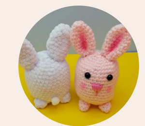 Bhavya's Bunny DIY Crochet Kit Yarn, Crochet Material Kit with Yarn, Crochet Needles, Tools & Accessories, Crochet Kit Starter, Crochet Beginners Kit, Crochet Tutorial, Craft Kits for Adults