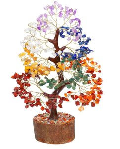 Seven Chakra Tree of Life for Positive Energy - Feng Shui Decor, Fake Bonsai, Crystals and Healing Stones, Money Tree, Room Decor 7 Chakra, Stone, Healing Crystals, Spiritual Gifts