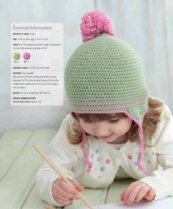 Bhavya's Children Hat with Earflaps DIY Crochet Kit Yarn, Crochet Material Kit with Yarn, Crochet Needles, Tools & Accessories, Crochet Kit Starter, Crochet Beginners Kit, Crochet Tutorial, Craft Kits for Adults