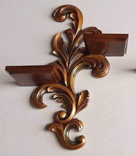 Load image into Gallery viewer, Wooden Entryway Shelf, Decorative Small shelf, Carved Wooden Small Shelf for mobile, remote and small decor items, Solid Wood
