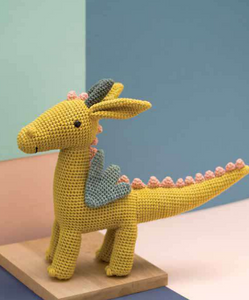 Bhavya's Dragon Toy Animal Making DIY Crochet Kit, Crochet Material Kit with Yarn, Crochet Needles, Tools & Accessories, Crochet Kit Starter, Crochet Beginners Kit, Crochet Tutorial, Yarn Craft Kits for Adults