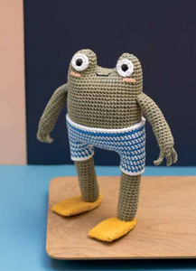 Bhavya's DIY Standing Funny Frog Making Crochet Kit, Crochet Material Kit with Yarn, Crochet Needles, Tools & Accessories, Crochet Kit Starter, Crochet Beginners Kit, Crochet Tutorial, Yarn Craft Kits for Adults