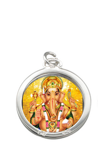 Ganpati Locket , Locket with Ganpati Photo, Ganesha Pendant Locket with Chain