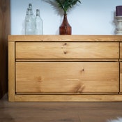 Load image into Gallery viewer, Solid Wood Low Chest of Drawers | Reclaimed Timber Style
