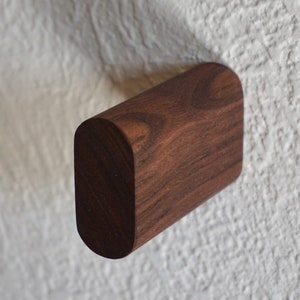 Handmade Wood Wall Peg, Wooden Hanging Hooks, Wall Mounted Entry Coat, Bag, Towel Hooks, Wooden Wall Hook - Set of 3