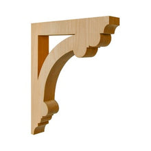 Load image into Gallery viewer, Wooden Handmade Shelf Bracket Pair, Elegant Hollow-out Brackets for Shelf 9 inch  (custom size available on request)), Corbel
