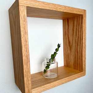 Premium Wooden Home Decor , Solid Wood Cube Floating Shelf | Hardwood | Minimalist