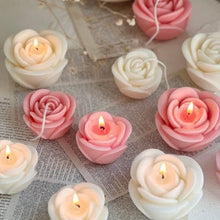 Load image into Gallery viewer, Rose Candle (2 pc), Flower Candles, Rose Candle, Bridesmaid Gift, Wedding gift, Blooming Rose, House warming Gift, Home Decor, Mother&#39;s Day
