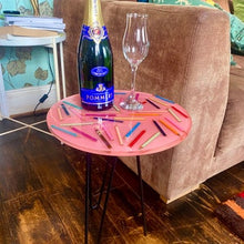 Load image into Gallery viewer, Resin Table with Pencils preserved for Memories, Gift For Kids , Premium Resin Table Home Decor
