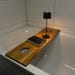 Load image into Gallery viewer, Handmade Natural Wood, Wooden bathtub tray, minimalist bathtub shelf for two people, handcrafted, spa feeling, romantic bath tray, minimalist
