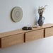 Load image into Gallery viewer, Wooden Floating shelf with 3 drawers, Solid wood Shelf with 3 Drawers (Customizable)
