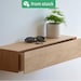 Load image into Gallery viewer, Wooden Floating Shelf Storage with a hidden drawer, Solid wood Floating shelf with 1 drawer
