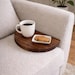 Load image into Gallery viewer, natural Wood , Handmade Wooden Sofa Tray | Clampable Couch Arm Tray | Modern Design, Organizer, Brown
