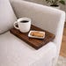 Load image into Gallery viewer, natural Wood , Handmade Wooden Sofa Tray | Clampable Couch Arm Tray | Modern Design, Organizer, Brown
