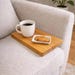 Load image into Gallery viewer, natural Wood , Handmade Wooden Sofa Tray | Clampable Couch Arm Tray | Modern Design, Organizer, Brown
