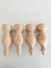 Load image into Gallery viewer, natural wood furniture legs, sofa legs, wooden handmade sofa legs
