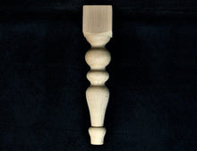 Load image into Gallery viewer, Set of 4 Farmhouse Chair Bench Raw Legs , Wooden handcrafted Table Legs, Natural Wood
