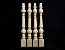 Load image into Gallery viewer, Set of 4 Farmhouse Wood Table Legs Kitchen Island Legs Dinner Table Legs Mid Century Legs Sofa Legs Strong Table Legs Diy Office
