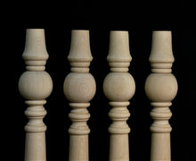 Load image into Gallery viewer, Set of 4 Farmhouse Wood Table Legs Kitchen Island Legs Dinner Table Legs Mid Century Legs Sofa Legs Strong Table Legs Diy Office
