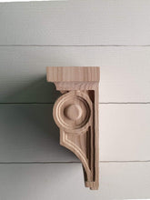 Load image into Gallery viewer, Corbel  of wood, Unpainted, Decorative Carved Wooden Corbel, 1pc, Home Wall Embellishments, wood wall art decor - 1 Piece

