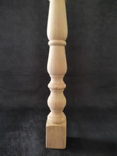 Load image into Gallery viewer, Handmade Wooden Farmhouse Table Leg, Rustic Furniture Leg, Wood Bed Feet, Sofa Leg Wood, Coffee Table Leg, Wooden Leg, Wood Turned Feet, Hand Carved Leg
