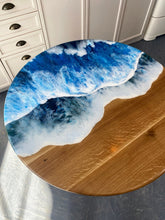 Load image into Gallery viewer, Custom Round Epoxy Table, Coastal Coffee Table, Large Dining Table, Round Kitchen Table, Small Side Table, Beach Style Furniture, New Home
