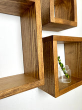 Load image into Gallery viewer, Premium Home Decor, Set of 3 Floating Cube Shelves | Quality Wood Shelving | Hanging Plant Display | Gallery Wall | Bathroom Storage | Minimalist
