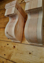 Load image into Gallery viewer, Large, Traditional style corbels , Simple Design , Handmade Pure Wood - Pack of 2
