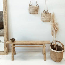 Load image into Gallery viewer, Rustic Wooden Bench , Narrow Side Table, Bedside Table, Narrow Wooden Hallway, Foyer,  Entryway Bench with Storage, Handmade Wooden Rustic Bench
