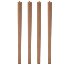 Load image into Gallery viewer, Hand Turned Solid Tapered Wood Bench Dining Desk Table Legs Simple Decorative Handmade - Pack of 4 - 18 Inch

