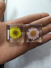 Load image into Gallery viewer, Real Daisy Flower Preserved in Resin, Valentine Gift, Couple Gift, Anniversary Gift - Pack of 2
