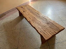 Load image into Gallery viewer, Handmade Wooden Rustic Low Coffee Table , Low Dining and Coffee Table , Live Edge Table, Live Edge Furniture, Vintage Farmhouse Furniture, Old Wood
