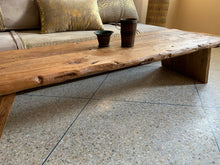 Load image into Gallery viewer, Handmade Wooden Rustic Low Coffee Table , Low Dining and Coffee Table , Live Edge Table, Live Edge Furniture, Vintage Farmhouse Furniture, Old Wood
