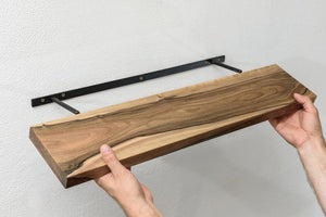 Wooden Floating Shelves, Custom Wood Shelves, Rustic Shelves, Bathroom Shelves with Bracket, Long Book Shelves,Kitchen Shelves