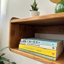 Load image into Gallery viewer, Premium Handmade Natural Wood Floating Nightstand, Wooden Wall Mounted Night Stand
