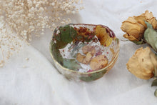 Load image into Gallery viewer, Custom Floral Resin Bowl: Wedding &amp; Memorial Flower Preservation, Real flower and leaves preserved in resin bowl
