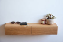 Load image into Gallery viewer, Wooden Floating shelf with Drawers , Solid Wood Floating Shelf with 2 drawers
