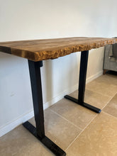 Load image into Gallery viewer, Live Edge Height Industrial Rustic Custom Size Standing Work Office Desk Table Workstation Handcrafted with Solid Wood
