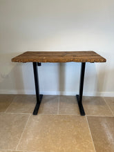Load image into Gallery viewer, Live Edge Height Industrial Rustic Custom Size Standing Work Office Desk Table Workstation Handcrafted with Solid Wood
