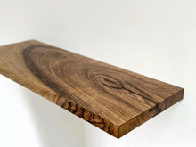 Load image into Gallery viewer, Walnut Floating Shelves, Custom Wood Shelves, Rustic Shelves, Bathroom Shelves with Bracket, Long Book Shelves,Kitchen Shelves
