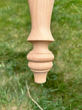 Load image into Gallery viewer, Wooden Handcrafted Beech Wood Table Legs: Farmhouse DIY Furniture, Solid Wood - 1 Piece

