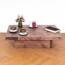 Load image into Gallery viewer, Solid Wood Rustic Coffee Table | Reclaimed Timber Style, Handcrafted wooden furniture
