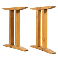 Load image into Gallery viewer, Solid Wood Double Tee Table Legs | Reclaimed Timber Style (Pair)
