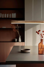 Load image into Gallery viewer, Linear Wooden Hanging Lamp Chandelier,wood ceiling led lamp,dining room modern chandelier,kitchen island lighting,wood pendant linear light, Solid wood
